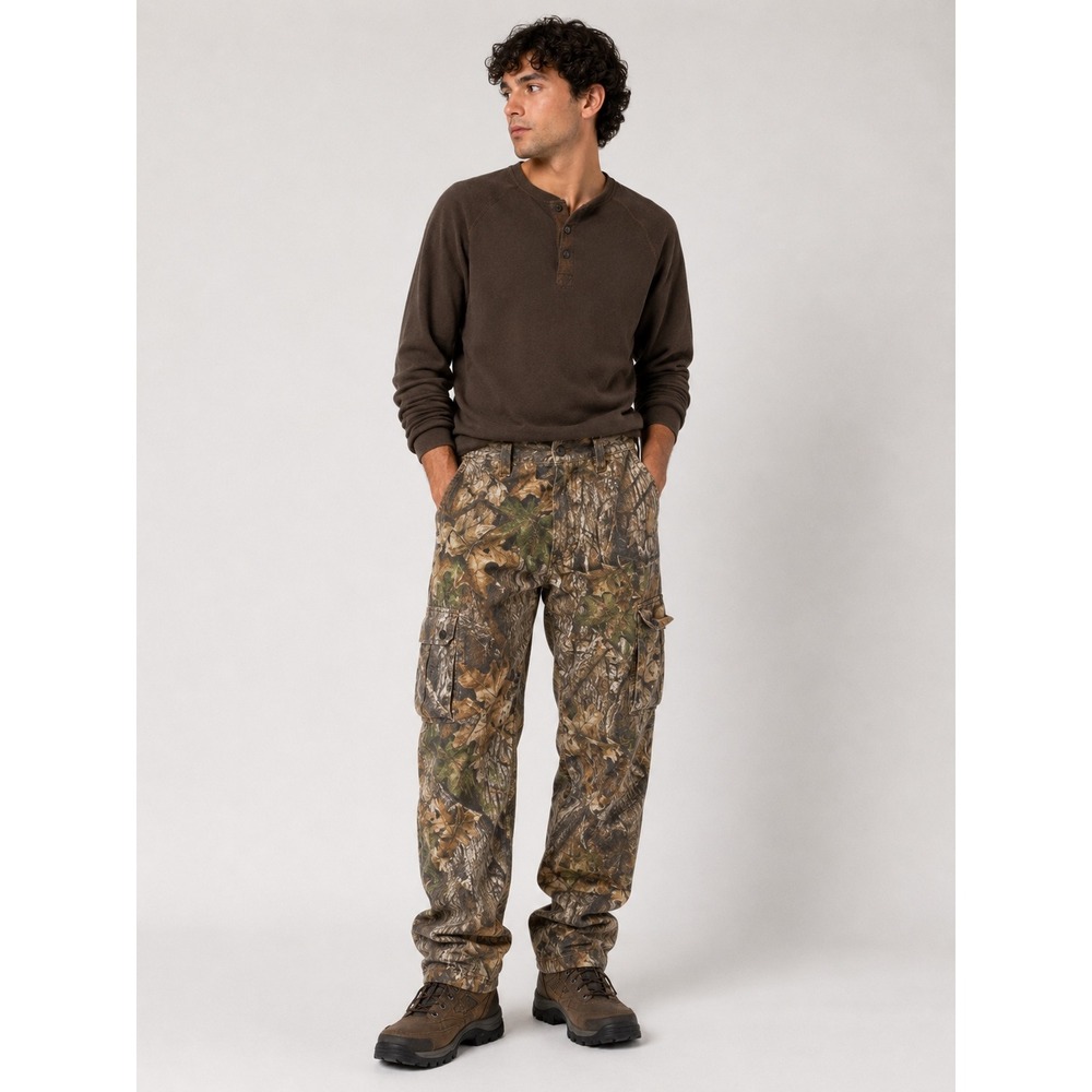 Camouflage Cargo Hunting Pants Woodland Outdoor Size Large Regular 36x29 |G1